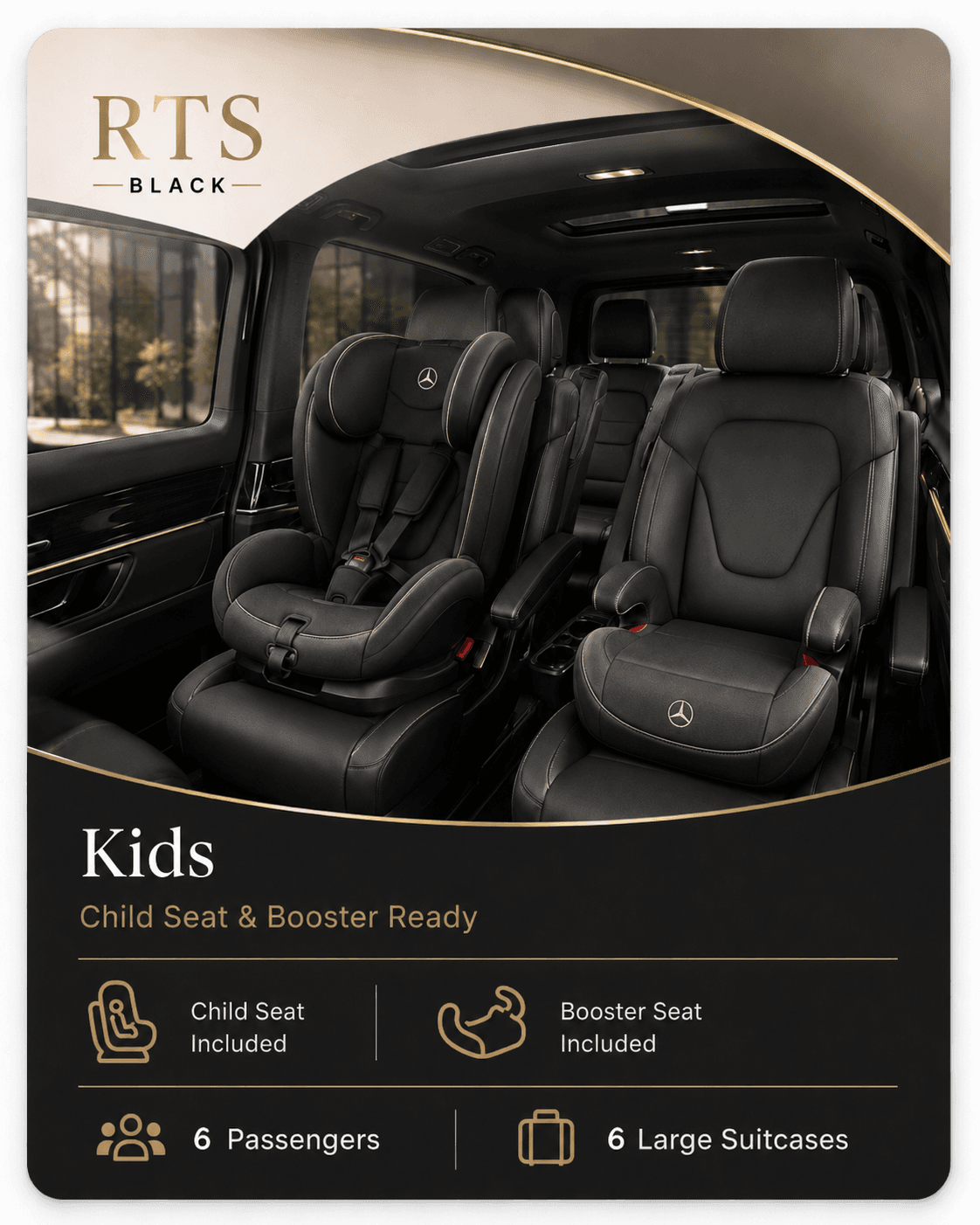 RTS Black Kids Class chauffeur vehicle